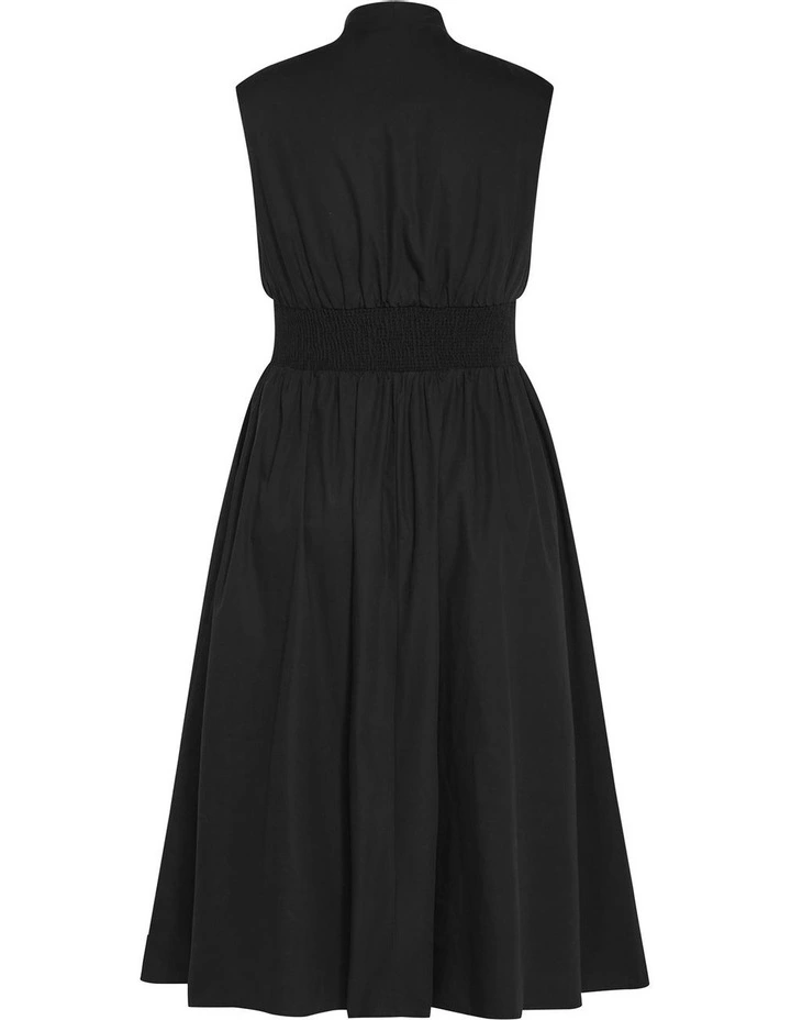 Cece Sleeveless Zip Dress in Black image 4