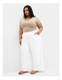 Anny V Neck Top in Stone