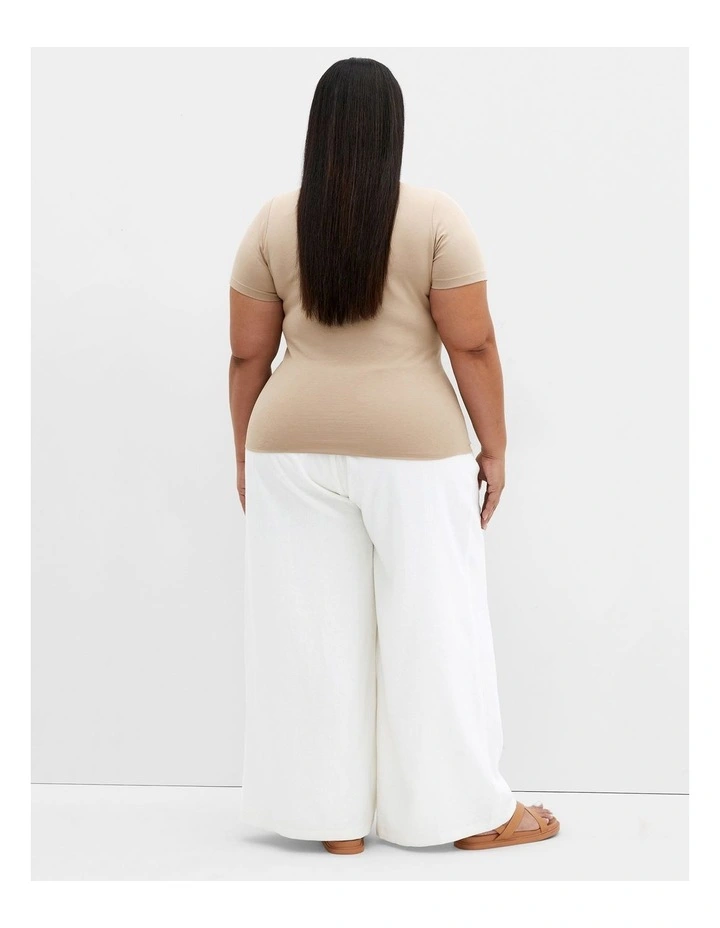 Anny V Neck Top in Stone image 2