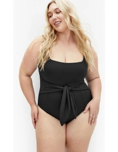 Sardinia Tie Front One Piece in Black
