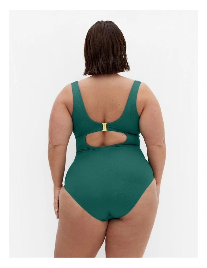 Sardinia Tie Front One Piece in Emerald image 2
