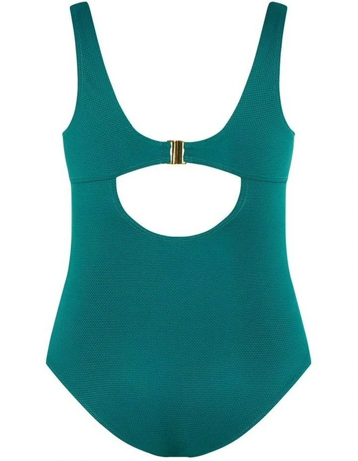 Sardinia Tie Front One Piece in Emerald image 4