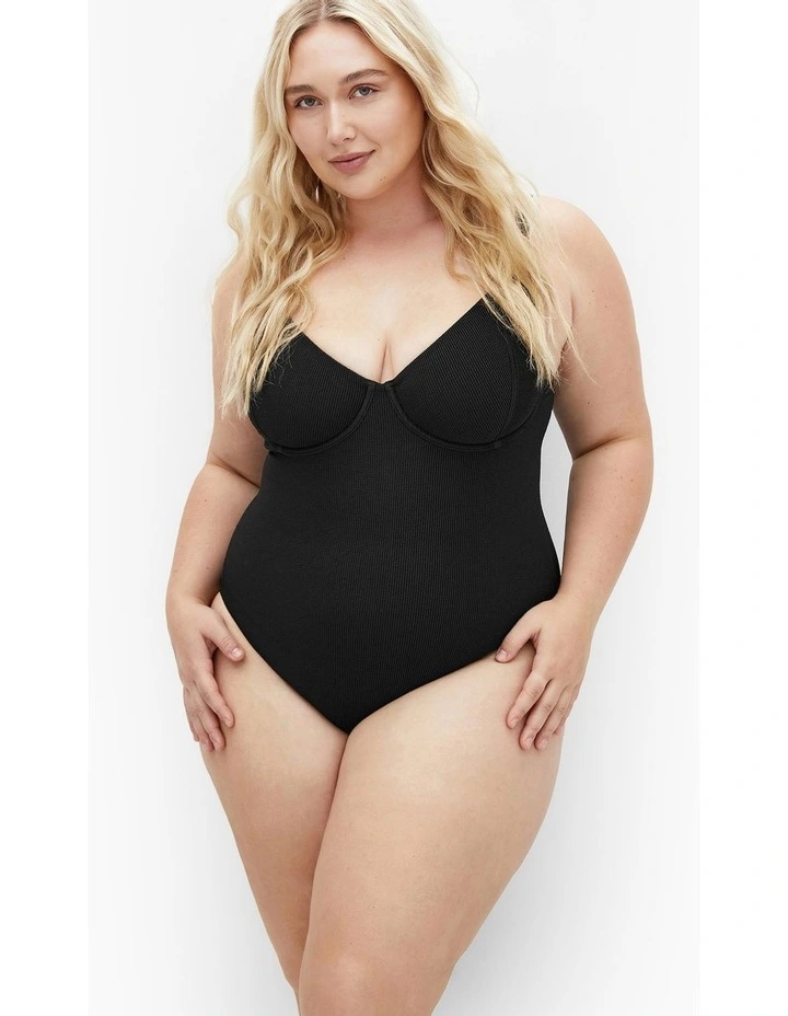 Corfu Underwire One Piece in black image 1
