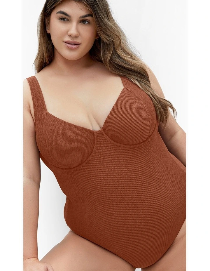 Corfu Underwire One Piece in Cinnamon image 3