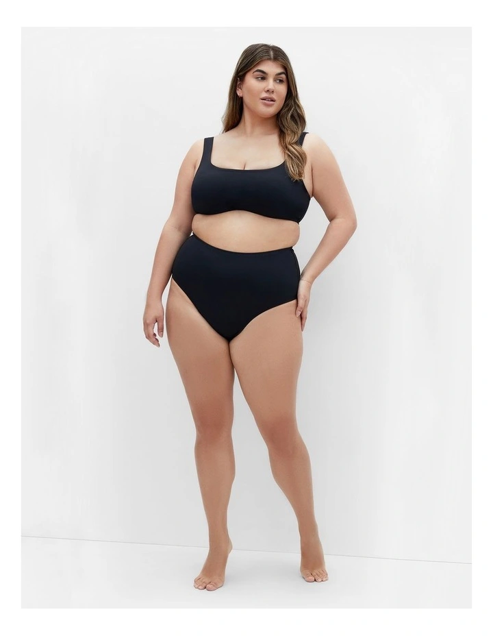 Vigo Hi Waist Bikini Brief in Black image 1