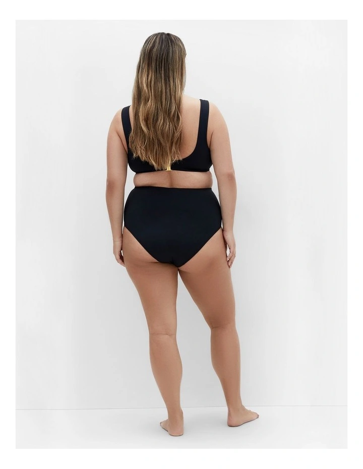 Vigo Hi Waist Bikini Brief in Black image 2