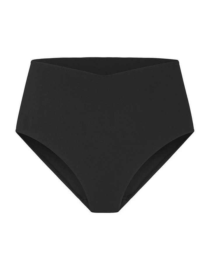 Vigo Hi Waist Bikini Brief in Black image 3
