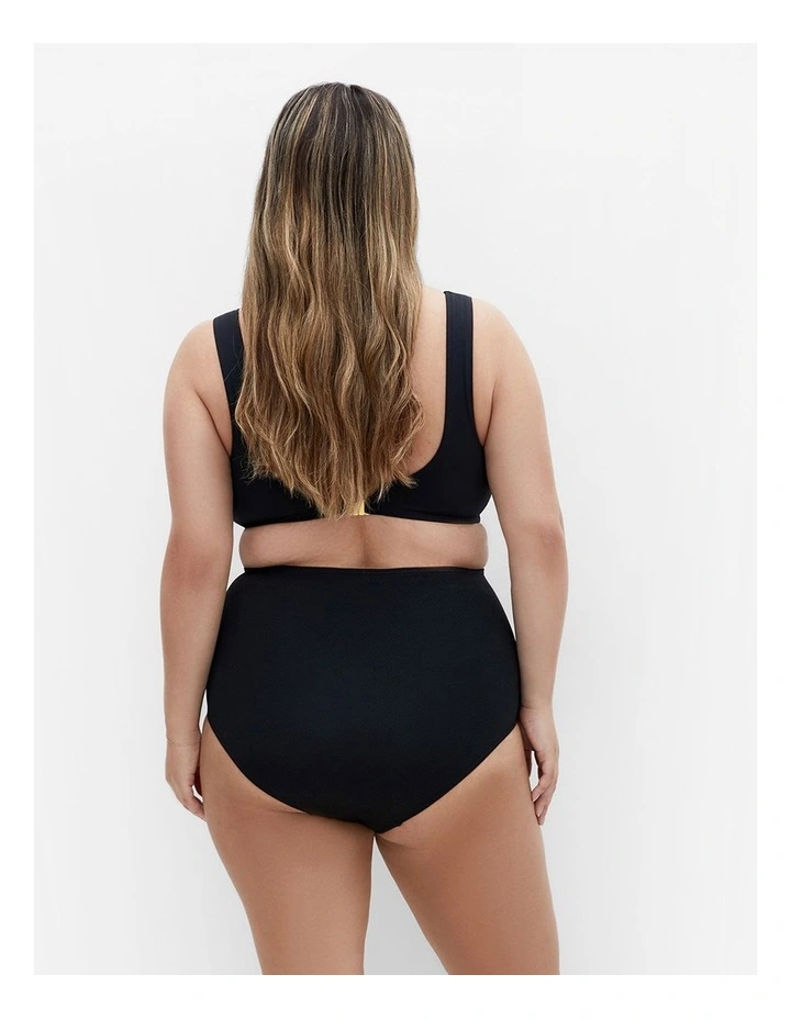 Sardina Hi Waist Bikini Brief in Black image 2
