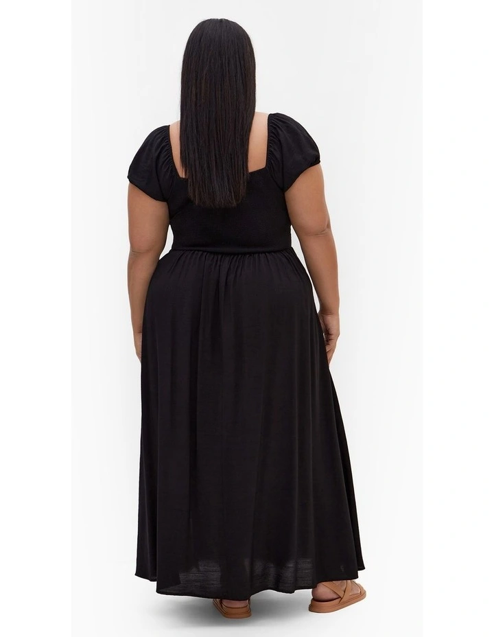 Abbigail Split Maxi Dress in Black image 2