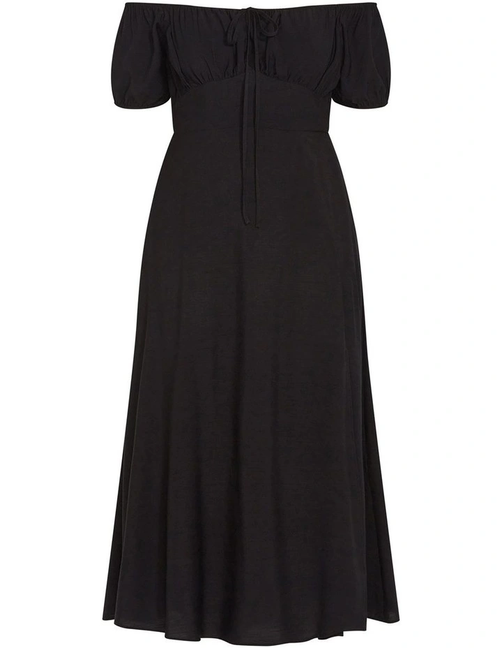 Abbigail Split Maxi Dress in Black image 6