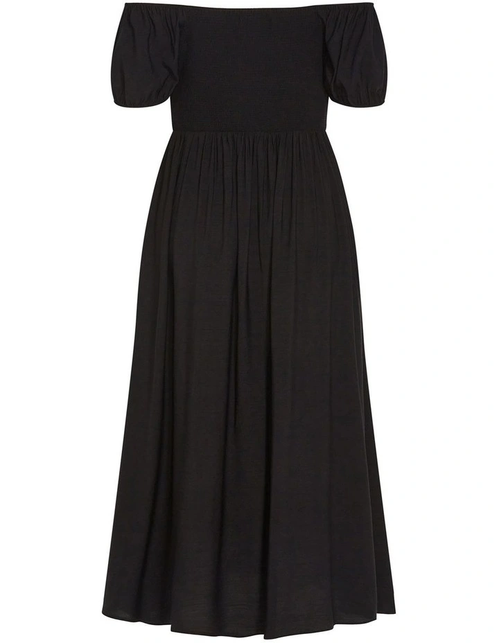 Abbigail Split Maxi Dress in Black image 7