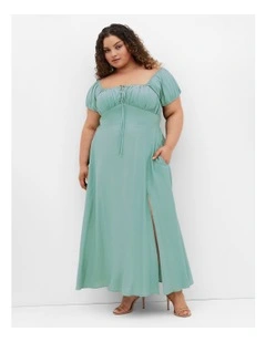 Abbigail Split Maxi Dress in Sage
