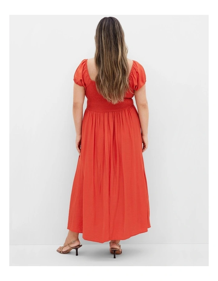 Abbigail Split Maxi Dress in Orange image 2