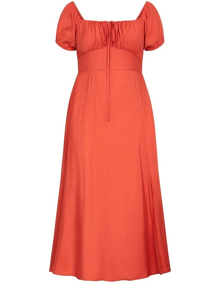 Abbigail Split Maxi Dress in Orange image 3