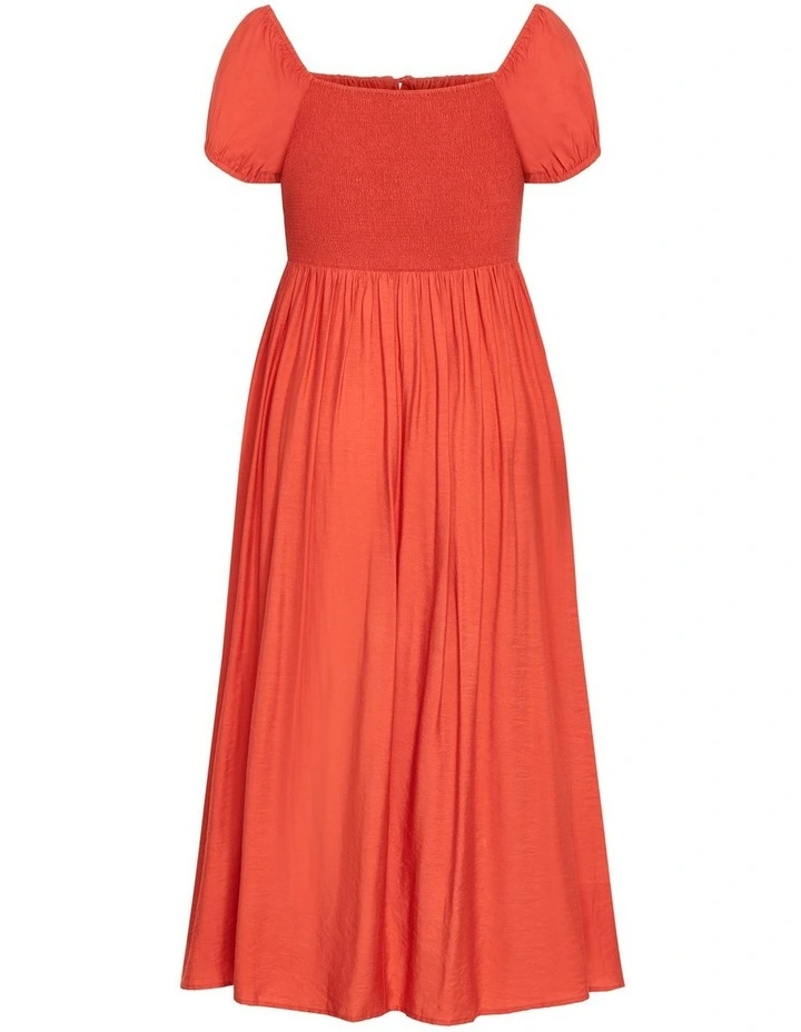 Abbigail Split Maxi Dress in Orange image 4