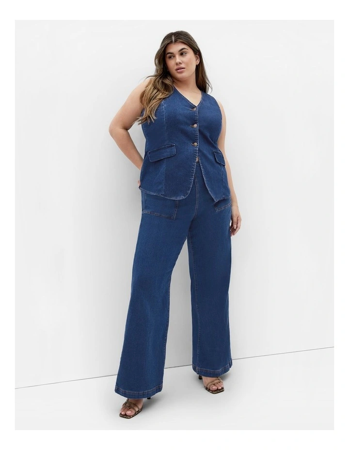Harley Fit August Wide Leg Jean in Blue image 1