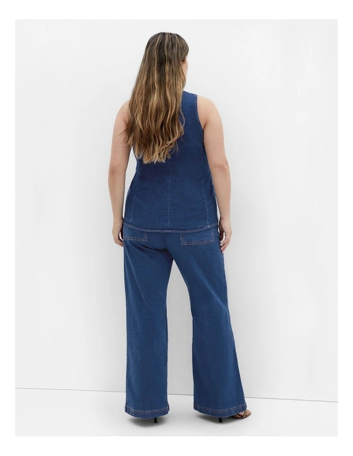 Harley Fit August Wide Leg Jean in Blue image 2