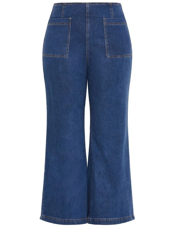 Harley Fit August Wide Leg Jean in Blue image 3