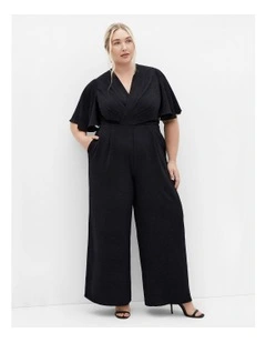 Braelynn V Neck Jumpsuit in Black