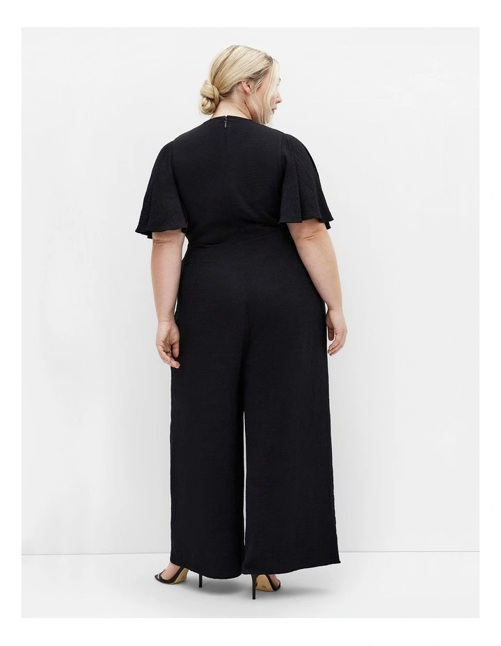 Braelynn V Neck Jumpsuit in Black image 2