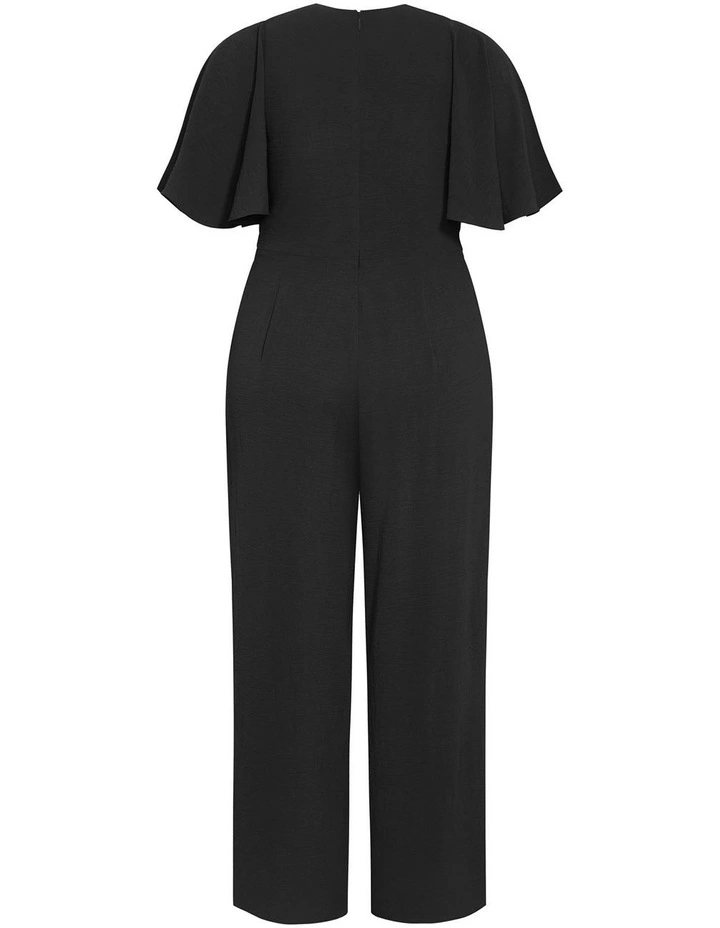 Braelynn V Neck Jumpsuit in Black image 4