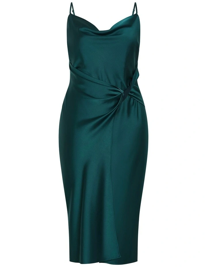 Adelina Dress in Emerald image 3
