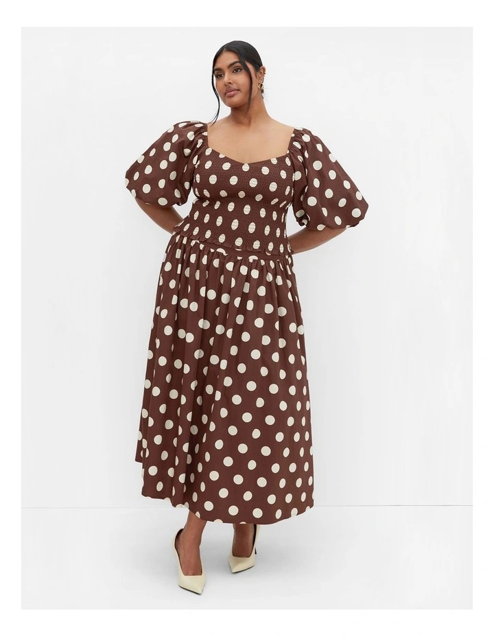 Amari Print Top in Chocolate image 1