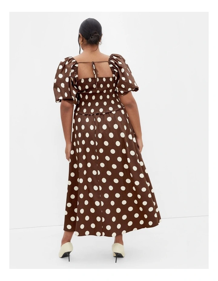 Amari Print Top in Chocolate image 2