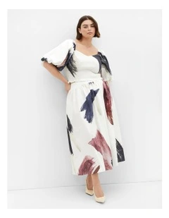 Amari Geo Top in White