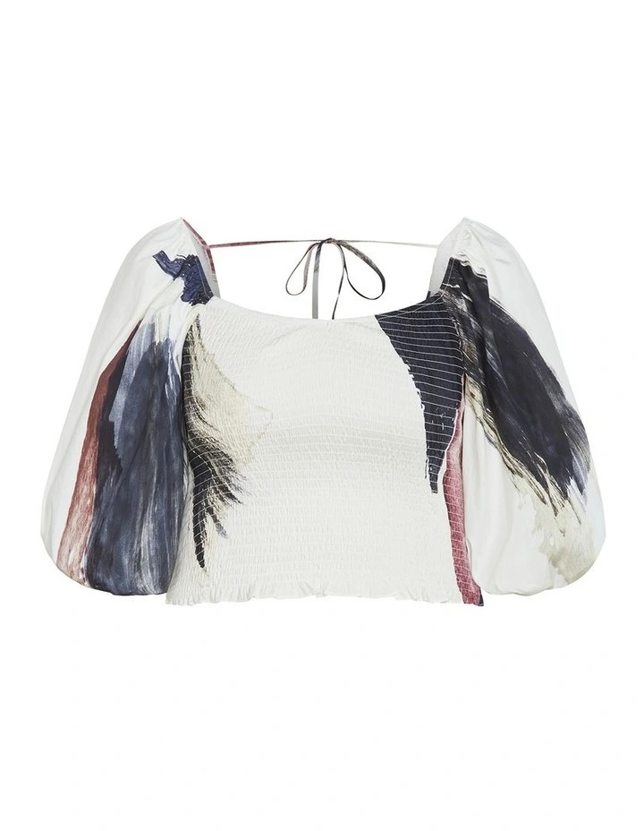 Amari Geo Top in White image 3