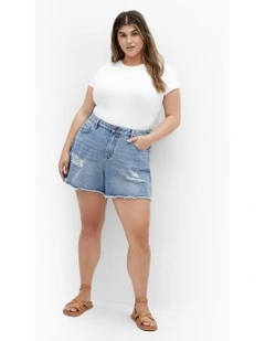 Hannah Rip Short in Blue