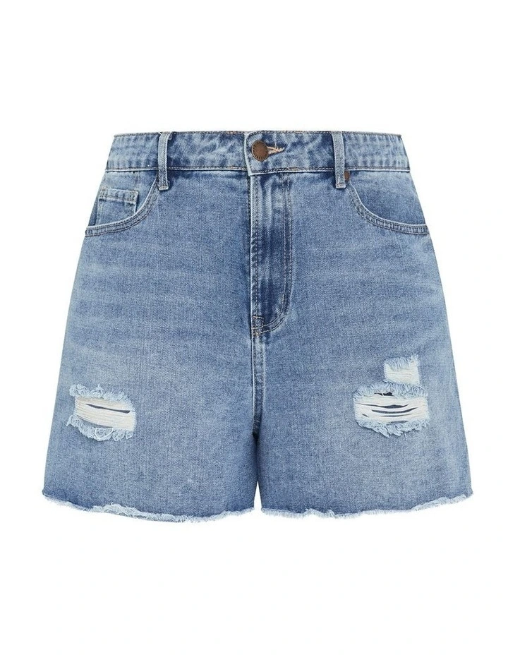 Hannah Rip Short in Blue image 3
