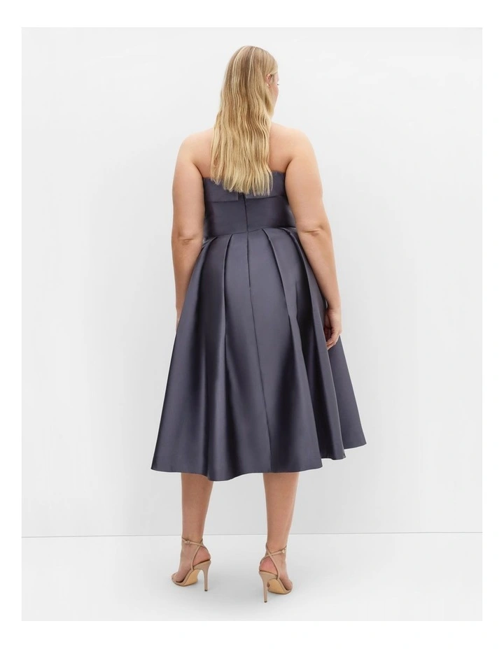 Tiffany Strapless Midi Dress in Slate image 2