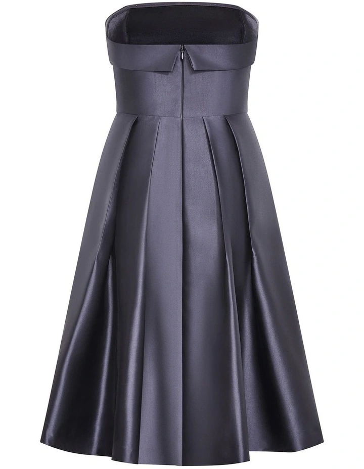 Tiffany Strapless Midi Dress in Slate image 4