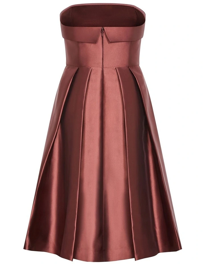 Tiffany Strapless Midi Dress in Sable image 4