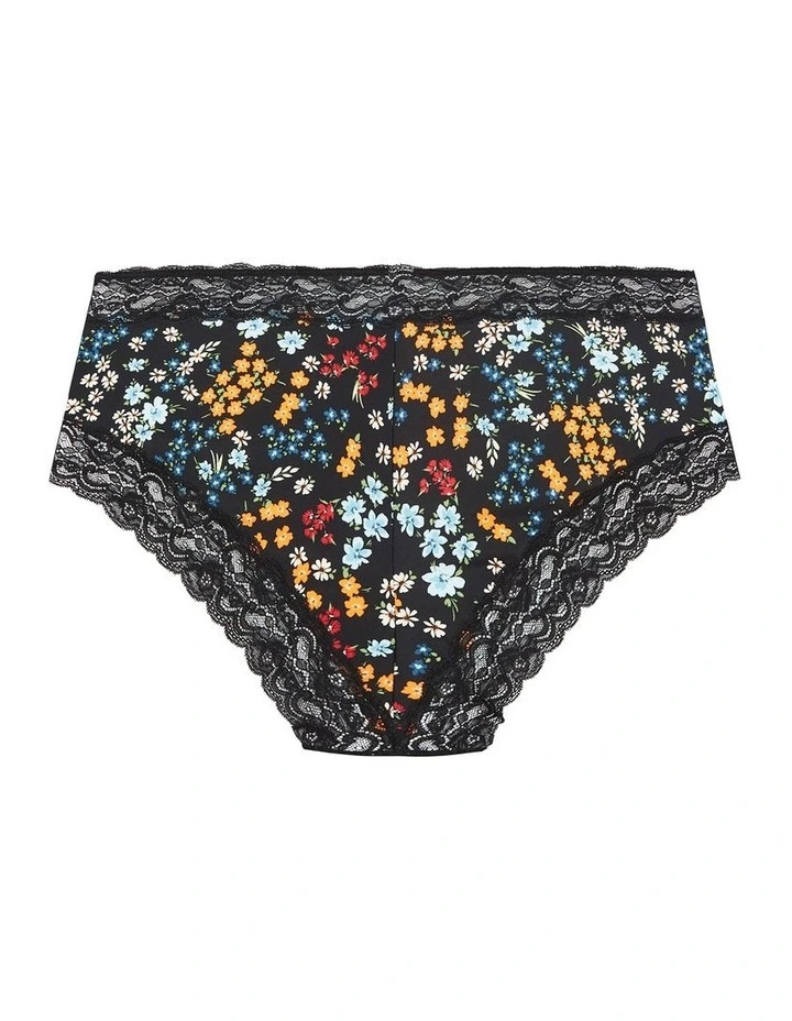 Hailey Print Cheeky Panty in Black image 4