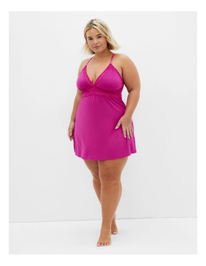 Viva Babydoll Chemise in Cerise image 1