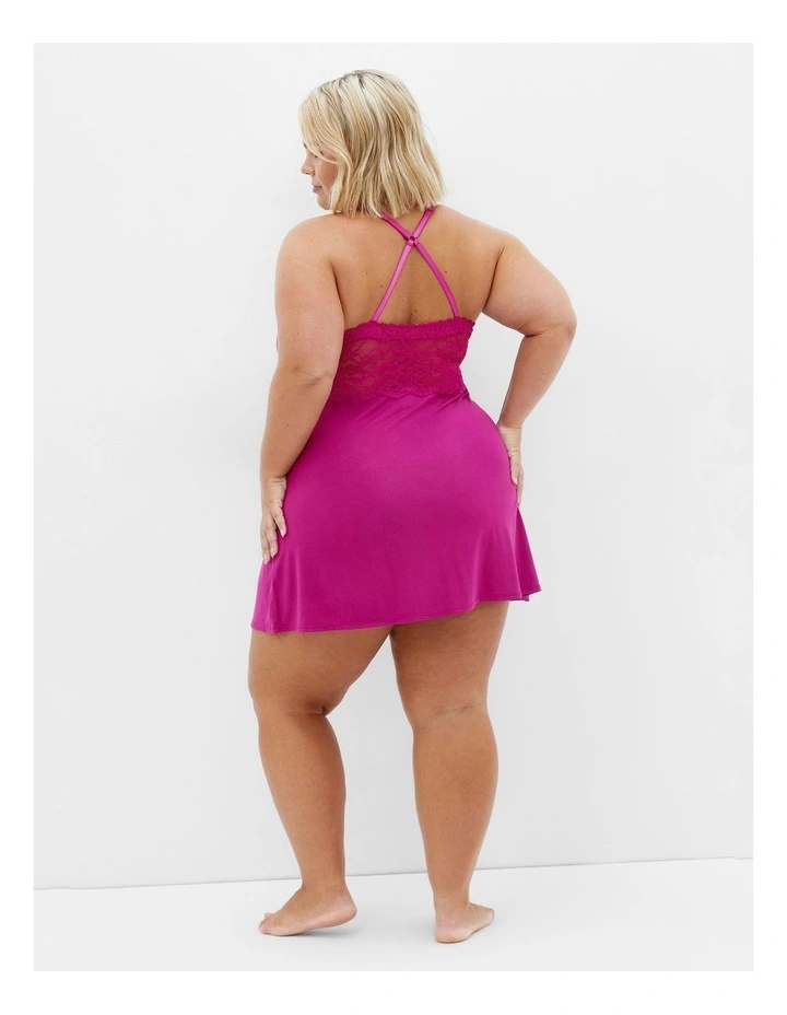 Viva Babydoll Chemise in Cerise image 2