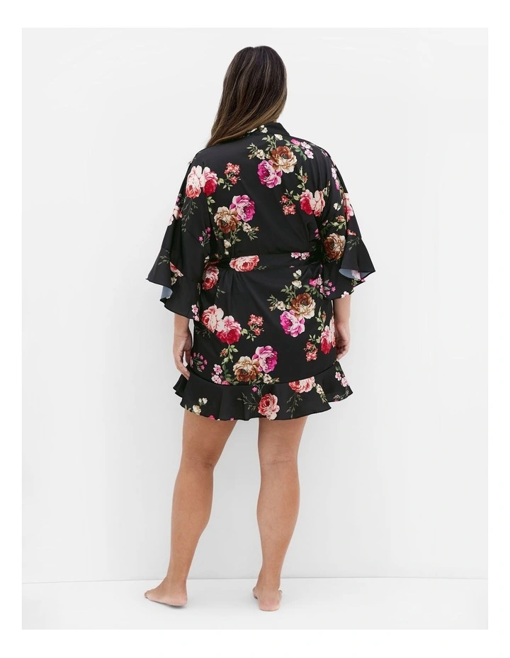 Arcadia Short Kimono in Black image 2