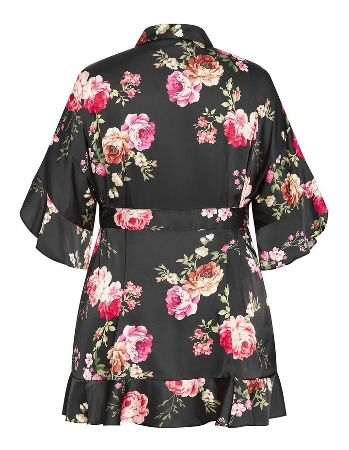 Arcadia Short Kimono in Black image 4