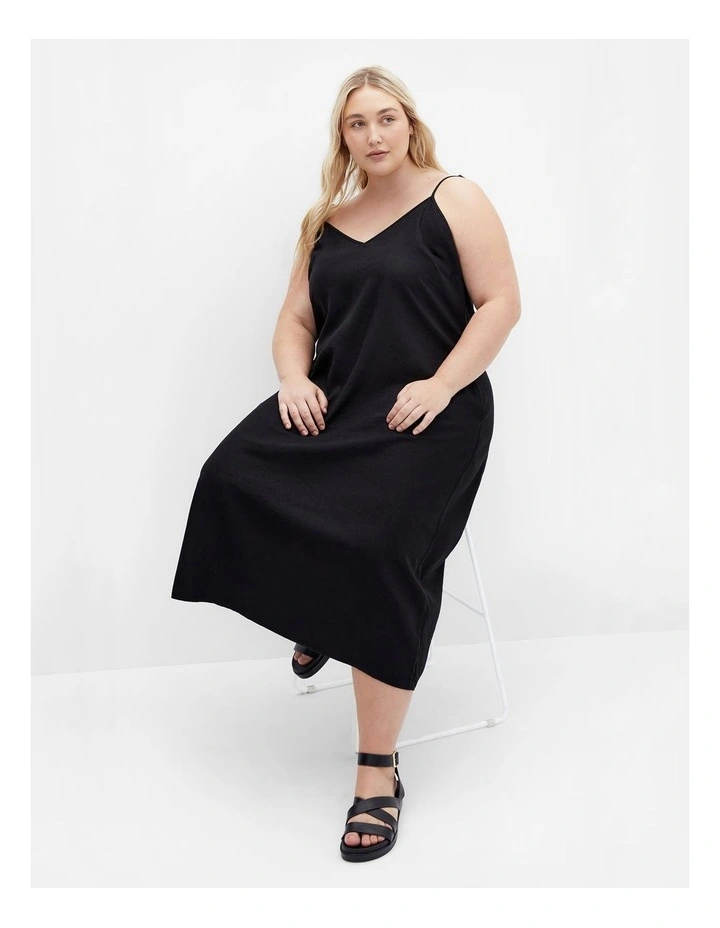 Jayda V Neck Maxi Dress in Black image 1