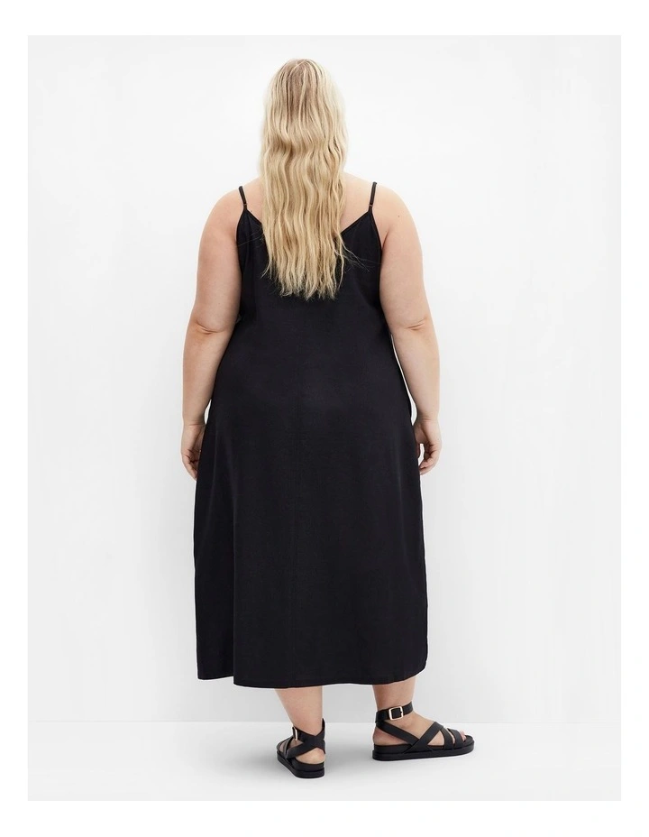 Jayda V Neck Maxi Dress in Black image 2