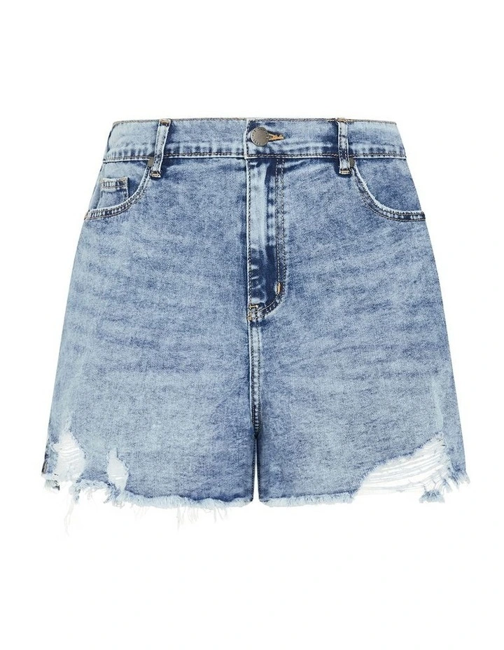 Shannah Rip Short in Blue image 4