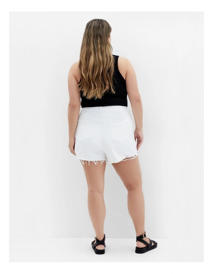 Shannah Rip Short in Ivory image 2