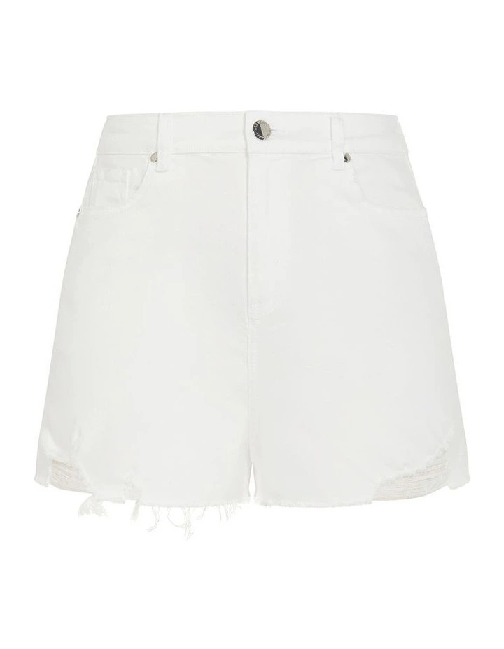 Shannah Rip Short in Ivory image 3