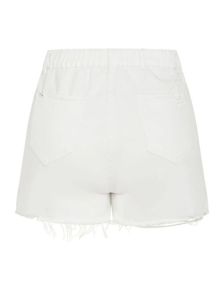 Shannah Rip Short in Ivory image 4