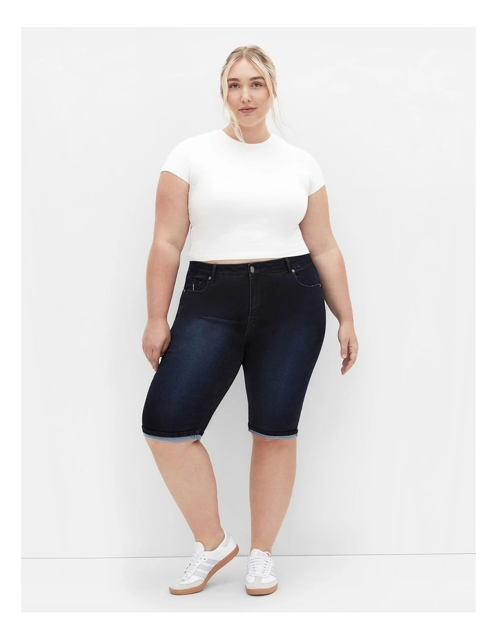 Micro Rip Short in Blue image 1
