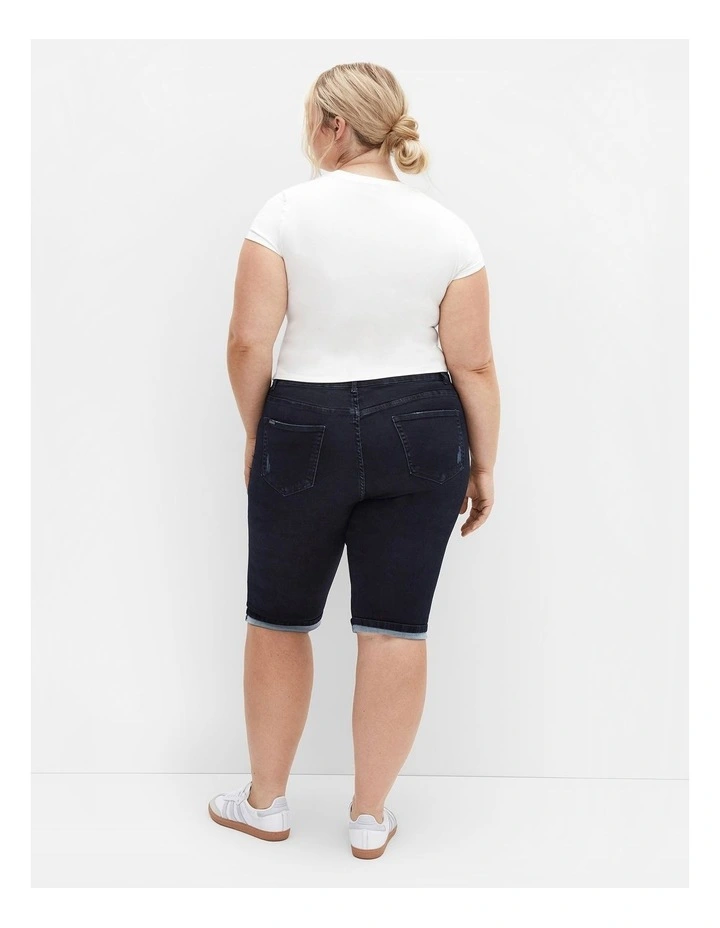 Micro Rip Short in Blue image 2