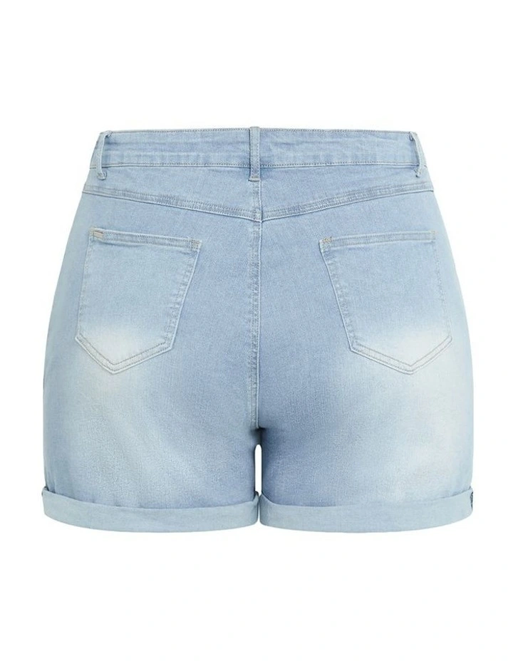 Clean Hi Waist Short in Blue image 4