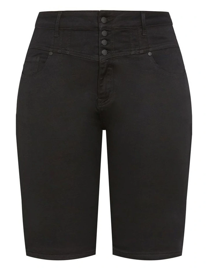 Corset Waist Short in Black image 3